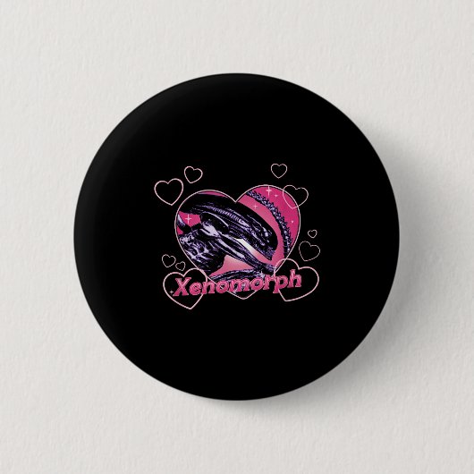 Badge Rond 5 Cm Alien 3 Valentine's Day Loving Xenomorph Heart Rtr (Devant)