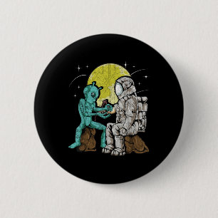 Badge Rond 5 Cm Alien Astronaute Tattoo Vintage Tattoo Artis
