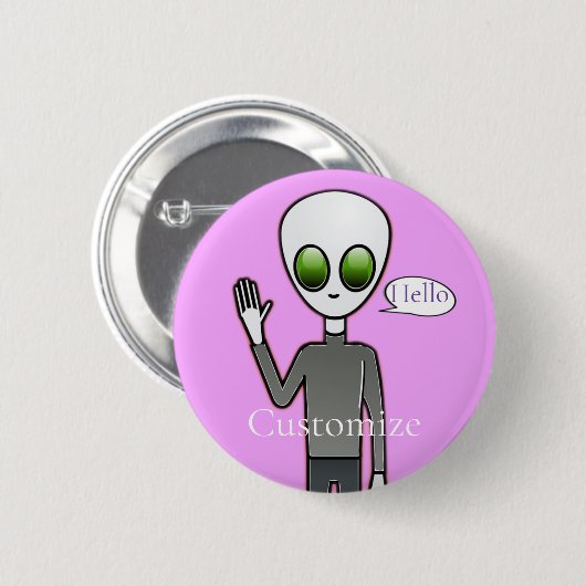 Badge Rond 5 Cm Alien courtois Thunder_Cove (Devant & derrière)