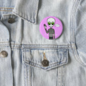 Badge Rond 5 Cm Alien courtois Thunder_Cove (En situation)