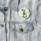 Badge Rond 5 Cm Alien de basket (En situation)