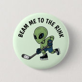 Badge Rond 5 Cm Alien de hockey (Devant)