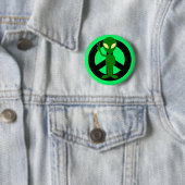 Badge Rond 5 Cm alien de paix (En situation)