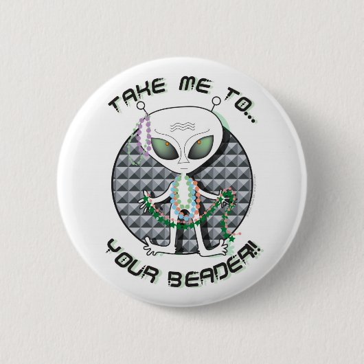 Badge Rond 5 Cm Alien de perle (Devant)