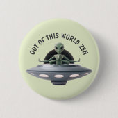 Badge Rond 5 Cm Alien de yoga (Devant)
