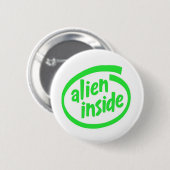 Badge Rond 5 Cm Alien drôle (Devant & derrière)