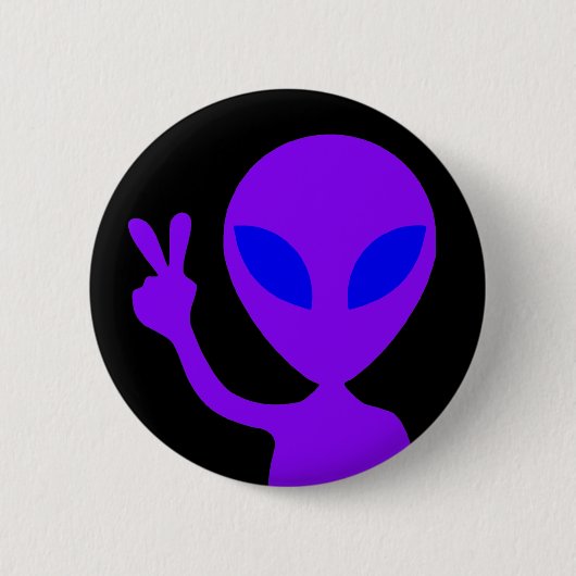 Badge Rond 5 Cm Alien du panneau de la paix (Devant)