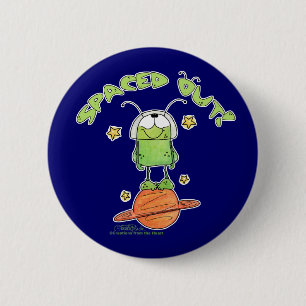 Badge Rond 5 Cm Alien Espacé