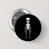 Badge Rond 5 Cm Alien gris (Devant & derrière)