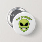 Badge Rond 5 Cm Alien Head Big Brother (Devant & derrière)