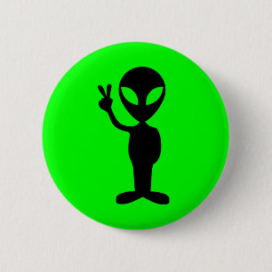 Badge Rond 5 Cm Alien pacifique