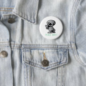 Badge Rond 5 Cm Alien-Paix (En situation)