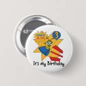 Badge Rond 5 Cm Alien spatial 3ème anniversaire Tshirts et cadeaux (Devant & derrière)