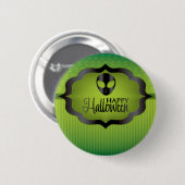 Badge Rond 5 Cm Alien vert d'Halloween (Devant & derrière)