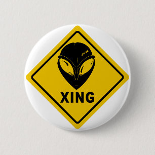 Badge Rond 5 Cm Alien X-ING
