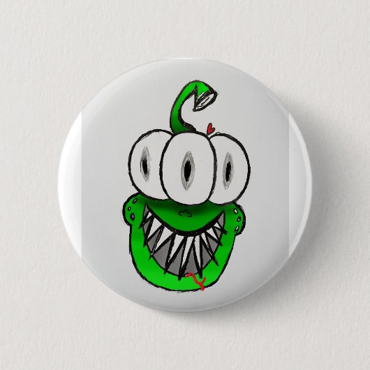 Badge Rond 5 Cm AlienHead (Devant)