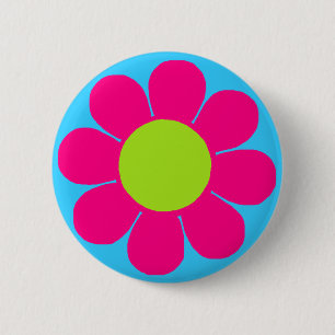 Badge Rond 5 Cm Alimentation en fleurs