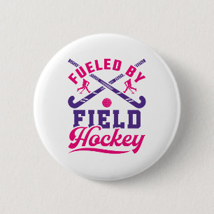 Badge Rond 5 Cm Alimenté par l'équipe de joueurs de hockey sur gaz