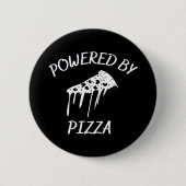 Badge Rond 5 Cm Alimenté Par Pizza (Devant)