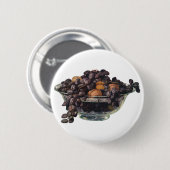 Badge Rond 5 Cm Aliments de style rétro, noix et amandes, fruits e (Devant & derrière)