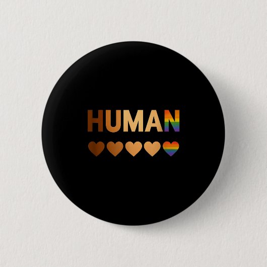 Badge Rond 5 Cm All-inclusive Hearts For Blm Racial Justice & (Devant)