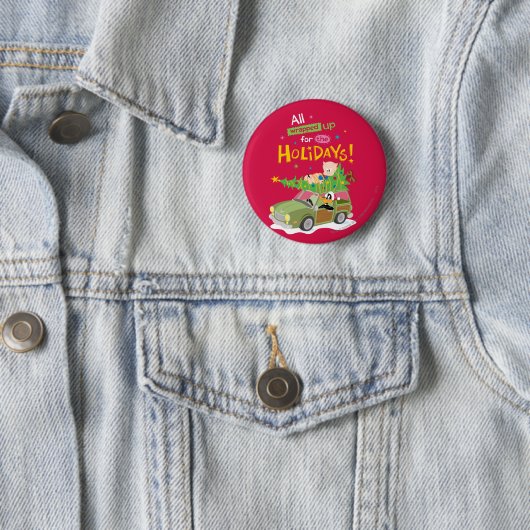 Badge Rond 5 Cm All Wrapped Up (En situation)