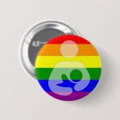 Badge Rond 5 Cm Allaiter de gay pride/soins (Devant & derrière)