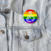 Badge Rond 5 Cm Allaiter de gay pride/soins (En situation)