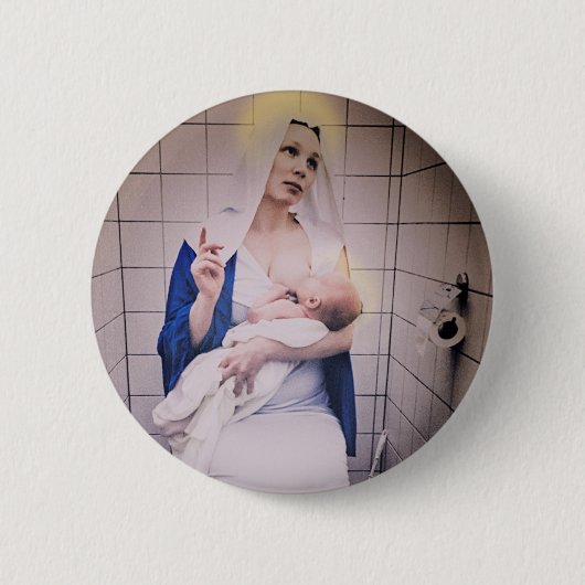 Badge Rond 5 Cm Allaiter Mary (Devant)
