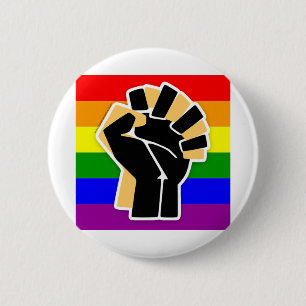 Badge Rond 5 Cm Allée noire LGBTQ
