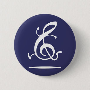 Badge Rond 5 Cm Allegro Clef