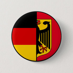 Badge Rond 5 Cm Allemagne Drapeau et blason Patriotique