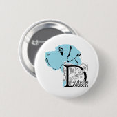 Badge Rond 5 Cm Allemand : Dogue (Devant & derrière)