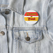 Badge Rond 5 Cm Allemand et fier (En situation)