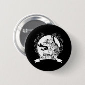 BADGE ROND 5 CM ALLEMAND SHEPHERD (3) (Devant & derrière)