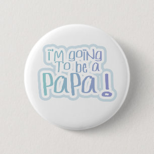 Badge Rond 5 Cm Aller bleu être un papa
