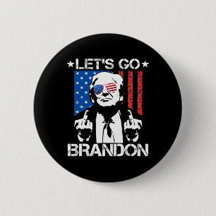 Badge Rond 5 Cm Aller Brandon Trump - Drapeau médian