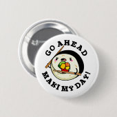 Badge Rond 5 Cm Aller devant Maki Ma journée Funky Sushi Pun (Devant & derrière)