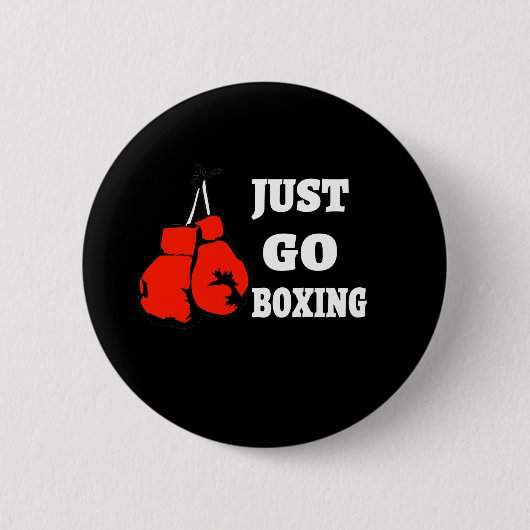 Badge Rond 5 Cm Aller Juste En Boxe | Les meilleurs cadeaux pour l (Devant)