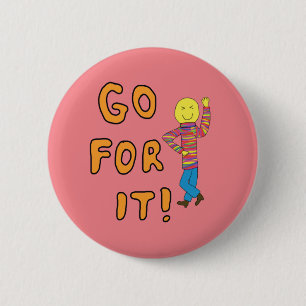 Badge Rond 5 Cm Aller pour elle motivation positive