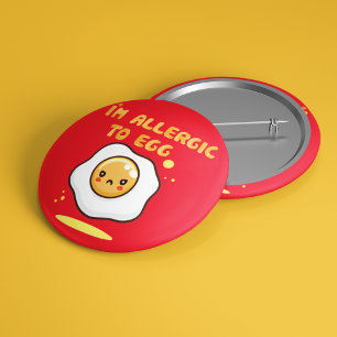 Badge Rond 5 Cm Allergie aux oeufs allergie sensibilisation
