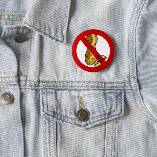 Badge Rond 5 Cm Allergie d'arachide (En situation)