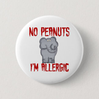 Badge Rond 5 Cm Allergie d'arachide