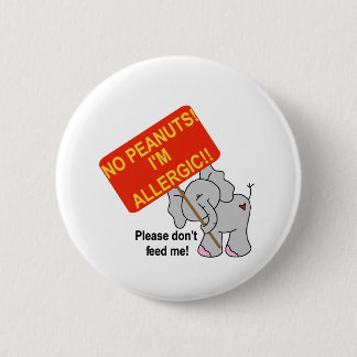 Badge Rond 5 Cm Allergie d'arachide