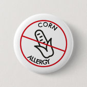 Badge Rond 5 Cm Allergie du maïs (Devant)