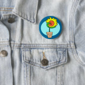 Badge Rond 5 Cm allergies puent, éternuer fleur (En situation)