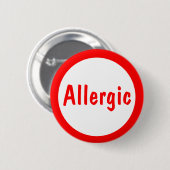 Badge Rond 5 Cm Allergique (Devant & derrière)