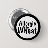 Badge Rond 5 Cm Allergique au blé (Devant & derrière)