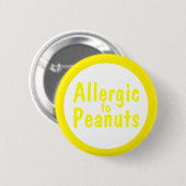 Badge Rond 5 Cm Allergique aux arachides (Devant & derrière)