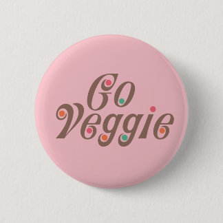Badge Rond 5 Cm Allez végétarien